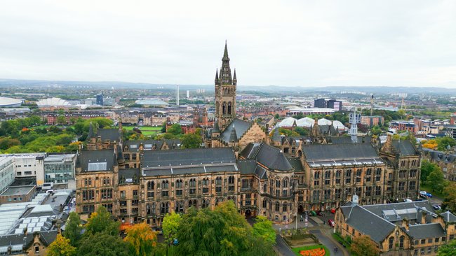 Das historische Gebäude der Glasgow University. Das historische Gebäude der Glasgow University.