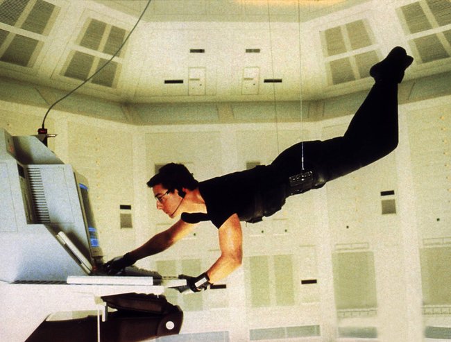Die Kultszene aus „Mission: Impossible“. Die Kultszene aus „Mission: Impossible“.